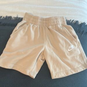Nike Tan Athletic Shorts Elastic Waistband Lightweight